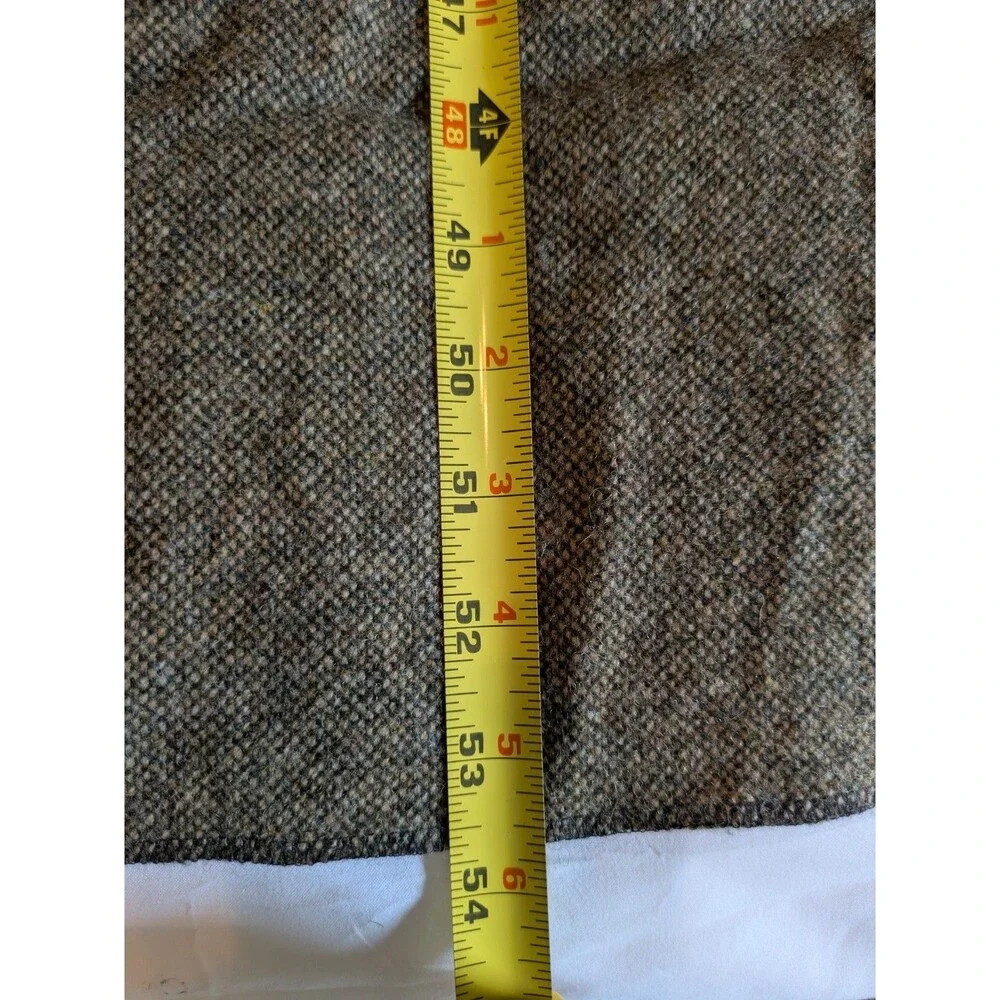 Vintage Made in USA Woolrich Rugged Outdoorwear Camp Tweed Throw Blanket 53x53